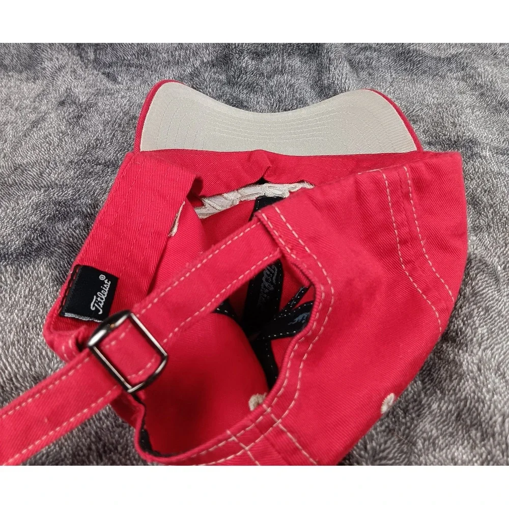 Titleist Golf Hat Cap Red Adjustable Embroidered Logo Mens‎